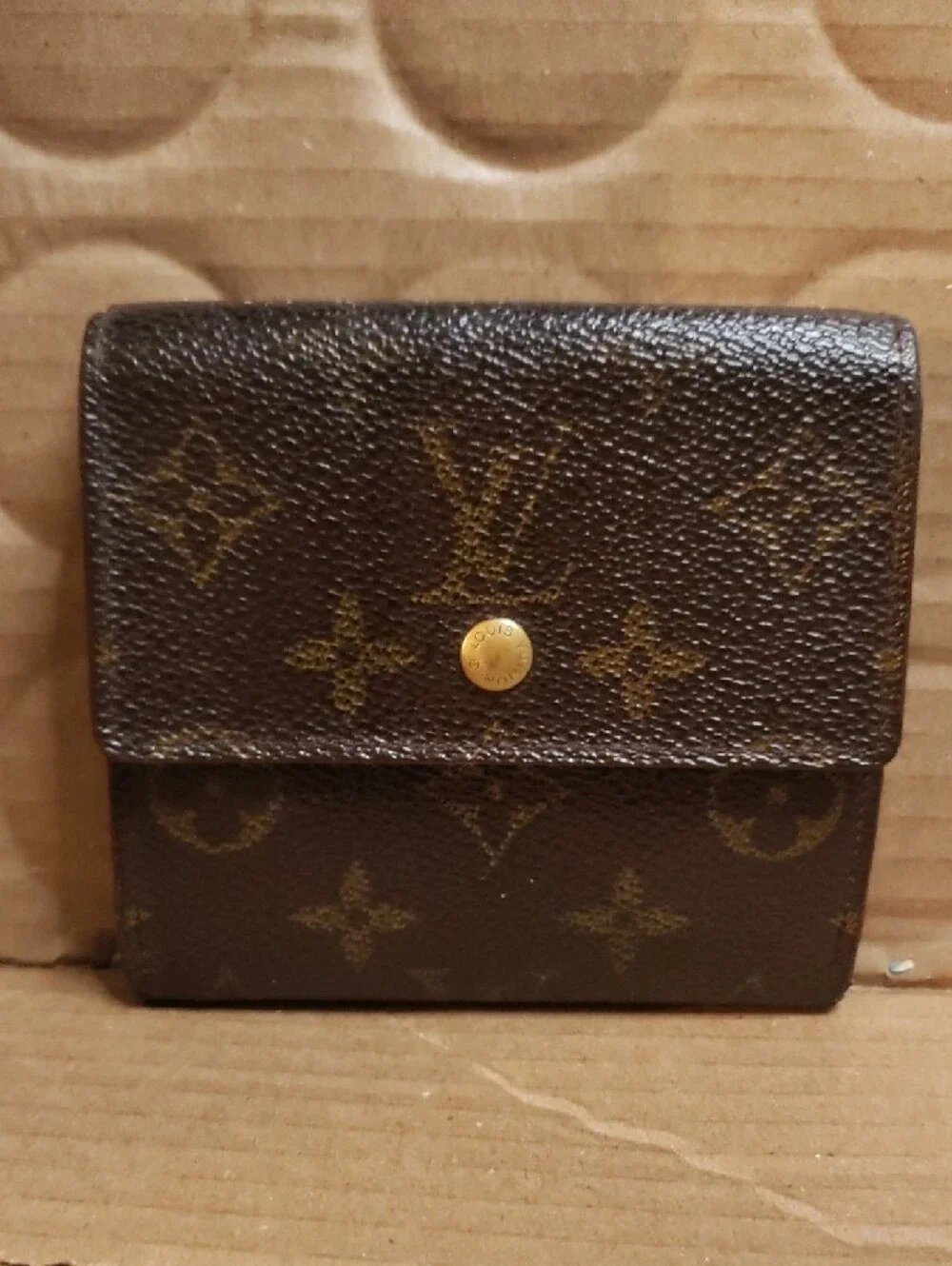 Authentic Louis Vuitton Monogram Trifold Wallet - Brown & Gold Hardware